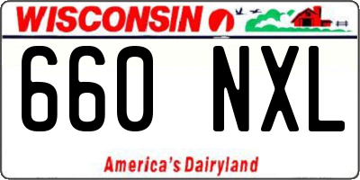 WI license plate 660NXL
