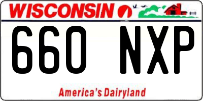 WI license plate 660NXP