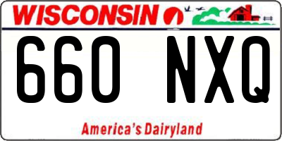 WI license plate 660NXQ