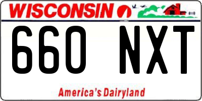 WI license plate 660NXT