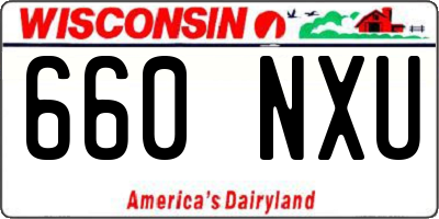WI license plate 660NXU