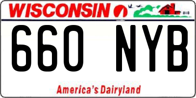 WI license plate 660NYB