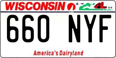 WI license plate 660NYF