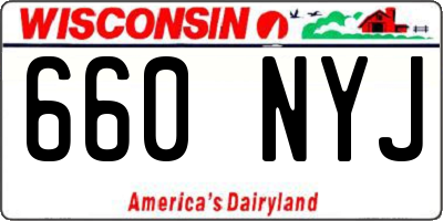 WI license plate 660NYJ