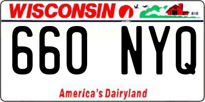 WI license plate 660NYQ