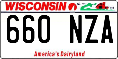 WI license plate 660NZA