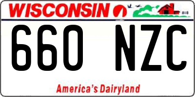 WI license plate 660NZC