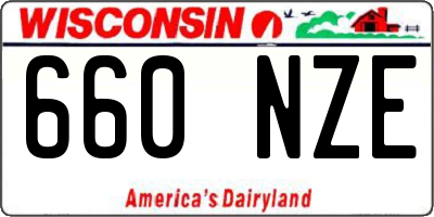 WI license plate 660NZE