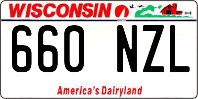 WI license plate 660NZL