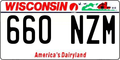 WI license plate 660NZM