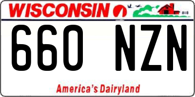 WI license plate 660NZN