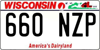 WI license plate 660NZP