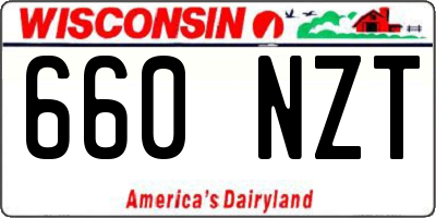 WI license plate 660NZT