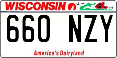 WI license plate 660NZY