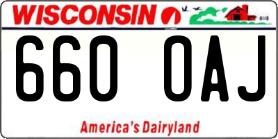 WI license plate 660OAJ