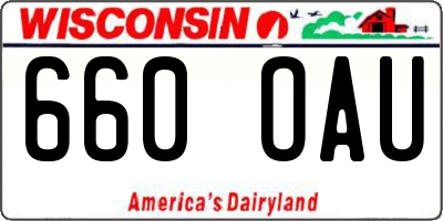 WI license plate 660OAU