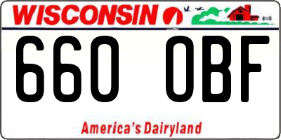 WI license plate 660OBF