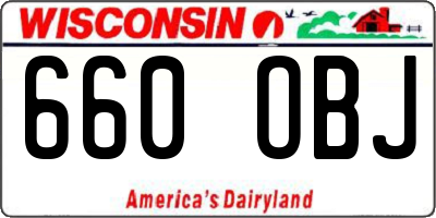WI license plate 660OBJ