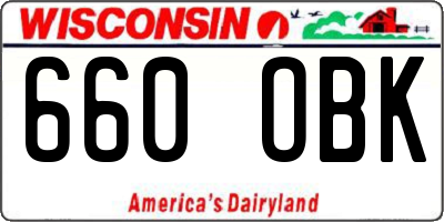 WI license plate 660OBK