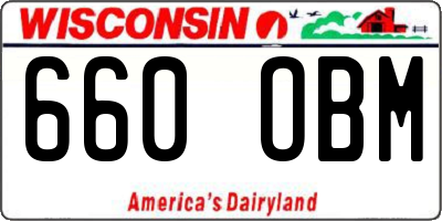 WI license plate 660OBM