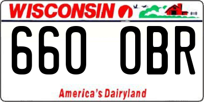 WI license plate 660OBR