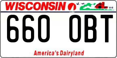 WI license plate 660OBT