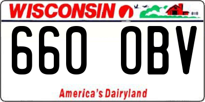 WI license plate 660OBV