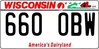 WI license plate 660OBW