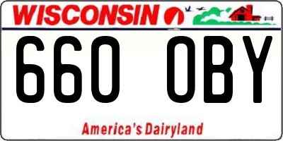 WI license plate 660OBY