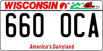 WI license plate 660OCA