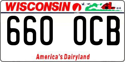 WI license plate 660OCB