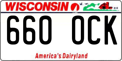 WI license plate 660OCK