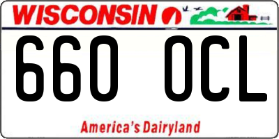 WI license plate 660OCL