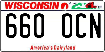 WI license plate 660OCN