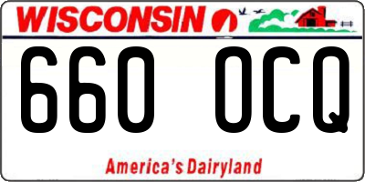 WI license plate 660OCQ