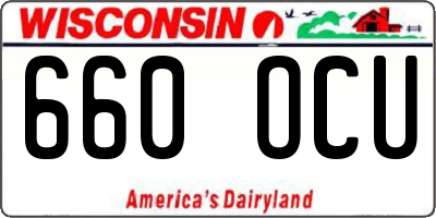 WI license plate 660OCU