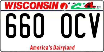 WI license plate 660OCV