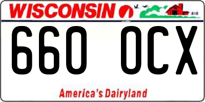 WI license plate 660OCX