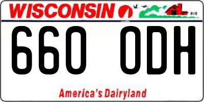 WI license plate 660ODH