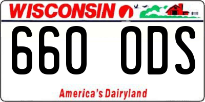 WI license plate 660ODS
