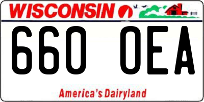 WI license plate 660OEA