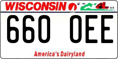 WI license plate 660OEE