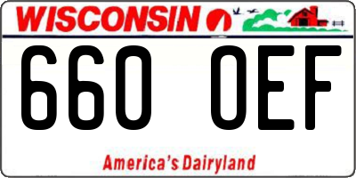WI license plate 660OEF