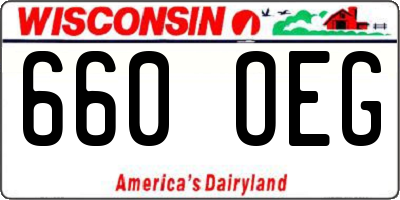 WI license plate 660OEG