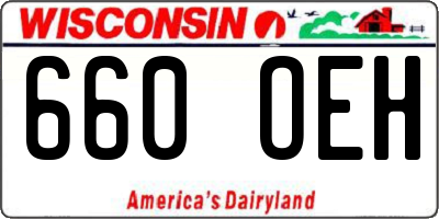 WI license plate 660OEH