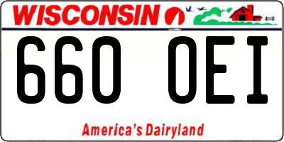 WI license plate 660OEI