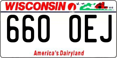 WI license plate 660OEJ