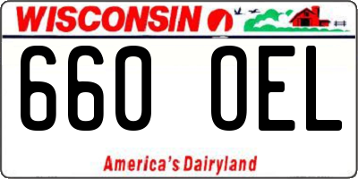 WI license plate 660OEL