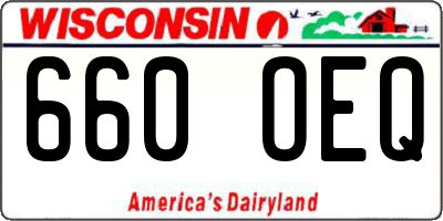 WI license plate 660OEQ