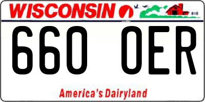 WI license plate 660OER